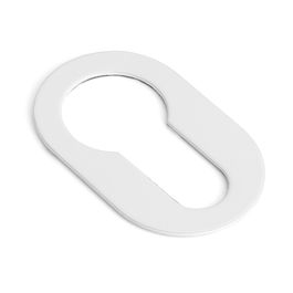 NUDA Bocallave Adhesivo Oval 26X42X1 Acabado Cromo Satinado, Negro, Blanco Acabado Blanco Nuda