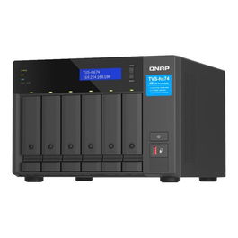 QNAP Servidor NAS TVS-h674, 6 Bahías, Procesador Intel Core i5-12400, 32 GB RAM DDR4, 2x2.5GbE, PCIe 4.0, Compatible con QuTS hero