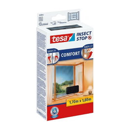 Tesa Malla mosquitera para ventanas Comfort velcro 1,7x1,8m negro 55914