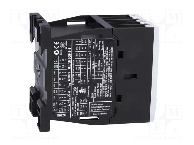 Eaton DILM12-01 24VDC Contactor de 5,5kW 3p+1 Eaton DILM12-01 24VDC Contactor de 5,5kW 3p+1