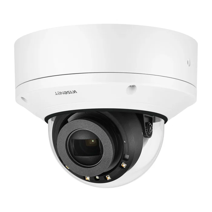 Hanwha Wisenet X-Series XND-6081RV - Cámara de Seguridad IP Domo 2MP Full HD 1080p, Interior/Exterior, Visión Nocturna IR 50m, Montaje en Techo, Blanco