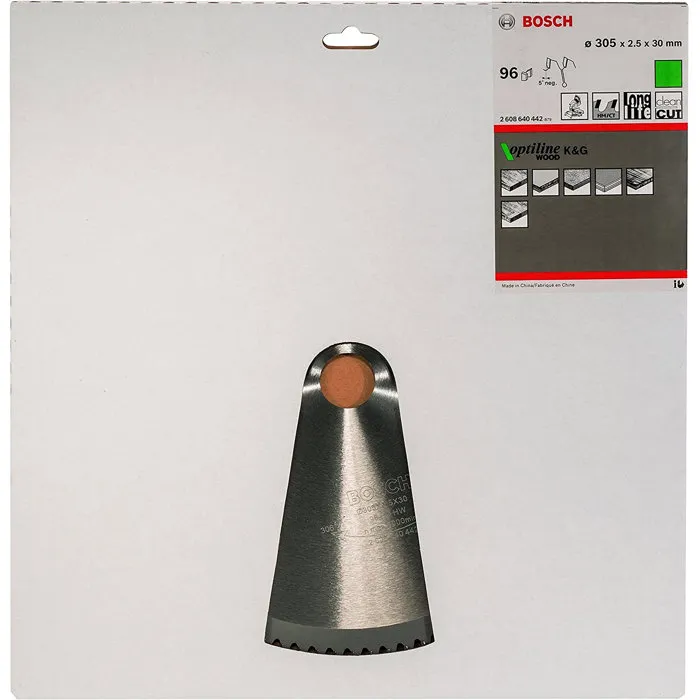 Bosch Hoja de Sierra Circular Profesional 305 x 30 x 2,5 mm (96 dientes) Carburo para Madera