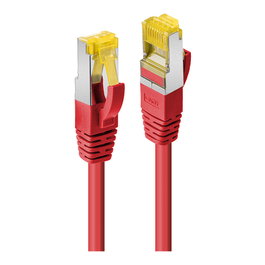 Lindy Cable de Red Cat6a S/FTP LSOH, Rojo 1.00m, Compatible Cat7 - ROHS