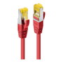 Lindy Cable de Red Cat6a S/FTP LSOH, Rojo 1.00m, Compatible Cat7 - ROHS