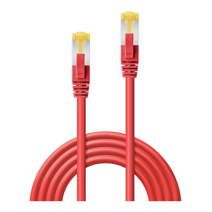 Lindy Cable de Red Cat6a S/FTP LSOH, Rojo 1.00m, Compatible Cat7 - ROHS