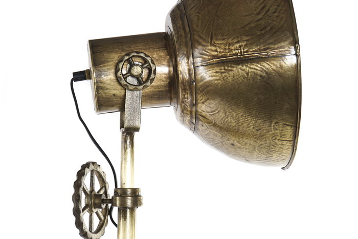 DKD Home Decor Lámpara de Pie de Metal Dorado
