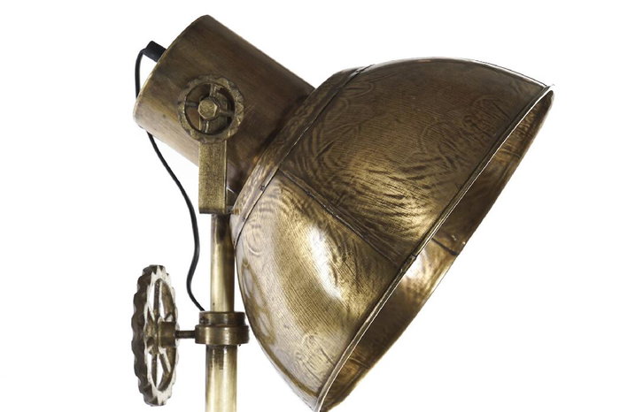 DKD Home Decor Lámpara de Pie de Metal Dorado