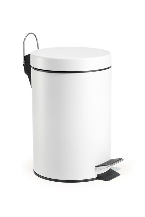 Confortime Cubo Basura Metal con Pedal 3 Litros Blanco (17 x 25.7 x 22 cm) (6 Unidades)