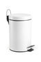 Confortime Cubo Basura Metal con Pedal 3 Litros Blanco (17 x 25.7 x 22 cm) (6 Unidades)