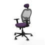 PIQUERAS Y CRESPO Silla de oficina Jorquera con mecanismo Sincro/Traslack, Morado y Gris