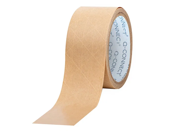 Q-connect Cinta Adhesiva Kraft Reforzado para Embalaje, 50 m x 50 mm, Papel Kraft 155g/m², Resistencia a la Tracción 210 N/25 mm Q-connect Cinta Adhesiva Kraft Reforzado para Embalaje, 50 m x 50 mm, Papel Kraft 155g/m², Resistencia a la Tracción 210 N/25 mm