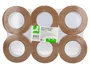 Q-connect Cinta Adhesiva Kraft Reforzado para Embalaje, 50 m x 50 mm, Papel Kraft 155g/m², Resistencia a la Tracción 210 N/25 mm