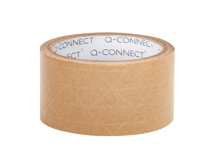 Q-connect Cinta Adhesiva Kraft Reforzado para Embalaje, 50 m x 50 mm, Papel Kraft 155g/m², Resistencia a la Tracción 210 N/25 mm Q-connect Cinta Adhesiva Kraft Reforzado para Embalaje, 50 m x 50 mm, Papel Kraft 155g/m², Resistencia a la Tracción 210 N/25 mm