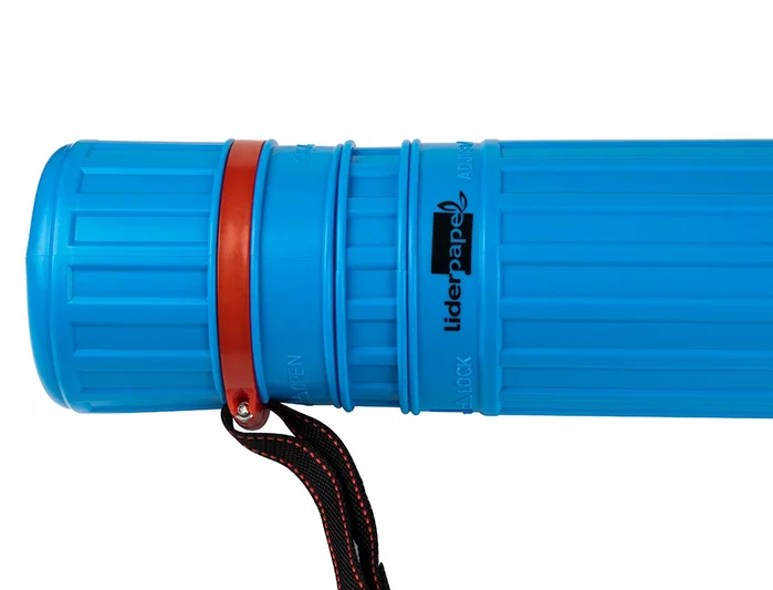 Liderpapel Portaplanos plástico extensible de 75 a 125 cm azul