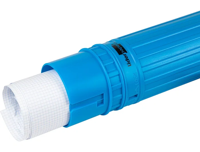 Liderpapel Portaplanos plástico extensible de 75 a 125 cm azul