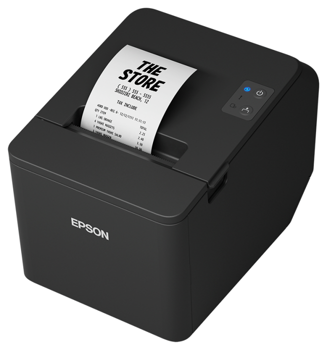 Epson TM-T20IV Impresora de recibos térmica USB, RS-232 y Ethernet, Negro