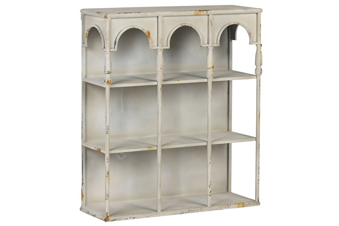 DKD Home Decor Estanteria Neoclasico Blanco Rozado Metal 20 x 70 x 60 cm DKD Home Decor Estanteria Neoclasico Blanco Rozado Metal 20 x 70 x 60 cm