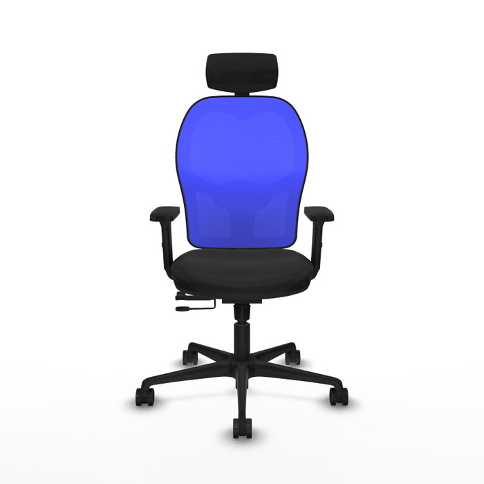 PIQUERAS Y CRESPO Silla de oficina Jorquera con mecanismo Sincro/Traslack, Negro y Azul PIQUERAS Y CRESPO Silla de oficina Jorquera con mecanismo Sincro/Traslack, Negro y Azul
