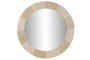 DKD Home Decor Espejo de Pared Resina y Cristal Símil Piedra Beige 90x90 cm