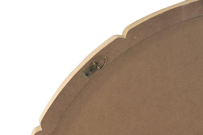 DKD Home Decor Espejo de Pared Resina y Cristal Símil Piedra Beige 90x90 cm