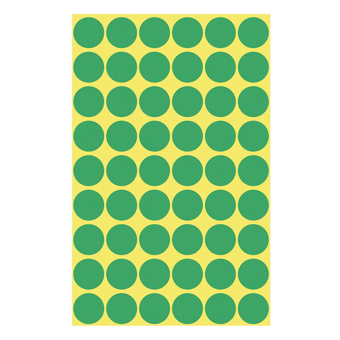 AVERY Zweckform Etiquetas de puntos adhesivas 3143 verdes de 12,0 mm