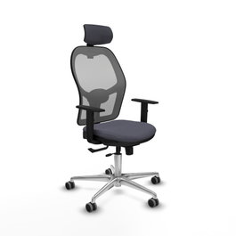 PIQUERAS Y CRESPO Silla de oficina Jorquera con mecanismo Sincro/Traslack Gris