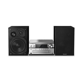 Panasonic SC-PMX94EG-S Microcadena Plata con Bluetooth, Radio y CD, 120W