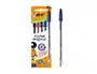 BIC Bolígrafo Cristal Original, Punta 1mm, Tinta Aceite, Trazo 0.4mm, Pack de 5 Unidades Colores Surtidos (2 Azul, 1 Negro, 1 Rojo, 1 Verde)