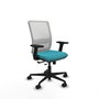 PIQUERAS Y CRESPO Silla de oficina Haches con mecanismo Sincro/Traslack, Turquesa y Blanco