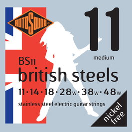 Juego de Cuerdas Rotosound para Guitarra Eléctrica British Steels 11-48