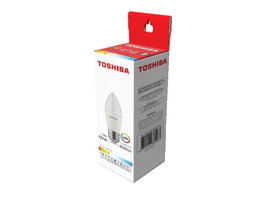 TOSHIBA Bombilla LED C37 E27 8W 3000K - Ultimas Unidades