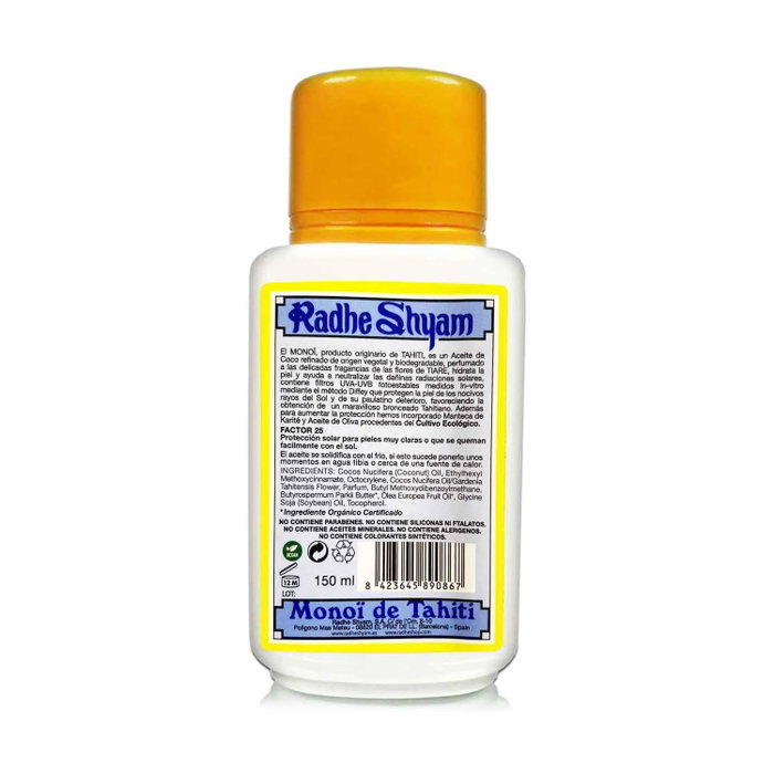 Radhe Shyam Aceite Monoï Tahiti SPF 25 150 ml Radhe Shyam Aceite Monoï Tahiti SPF 25 150 ml