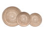 Vessia Vajilla 12 Piezas, Rayas Marrón, Plato Grande 26.7 x 26.7 cm, Plato Mediano 20 x 20 cm, Plato Pequeño 19.3 x 19.3 cm, Dimensiones Totales 28x28x17 cm (Set de 2)
