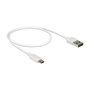 DeLOCK Cable USB 2.0 Tipo A a Micro-USB B 0,5 m Blanco