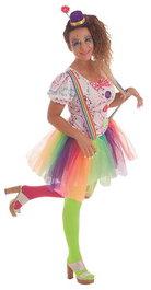Creaciones Llopis Disfraz Adulto Payasa Arco Iris Talla L