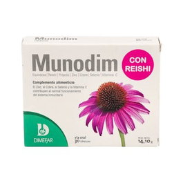 Dimefar Munodim 30 Cápsulas - Complemento Inmunitario con Equinácea, Reishi, Vitamina C y Zinc