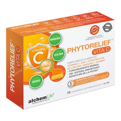 ALCHEMLIFE Vita C 30 Comp - Complemento Inmunológico con Vitamina C 1000 mg y Zinc