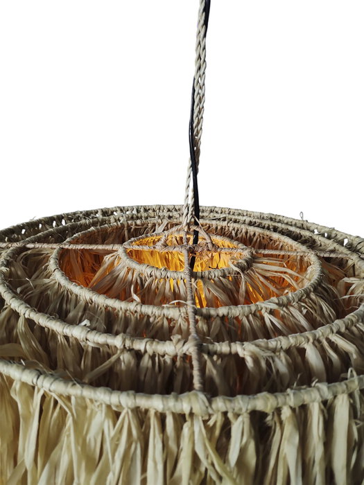DKD Home Decor Lámpara de Techo de Gajih Hecha a Mano Natural 50x50x70 cm