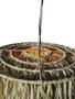 DKD Home Decor Lámpara de Techo de Gajih Hecha a Mano Natural 50x50x70 cm