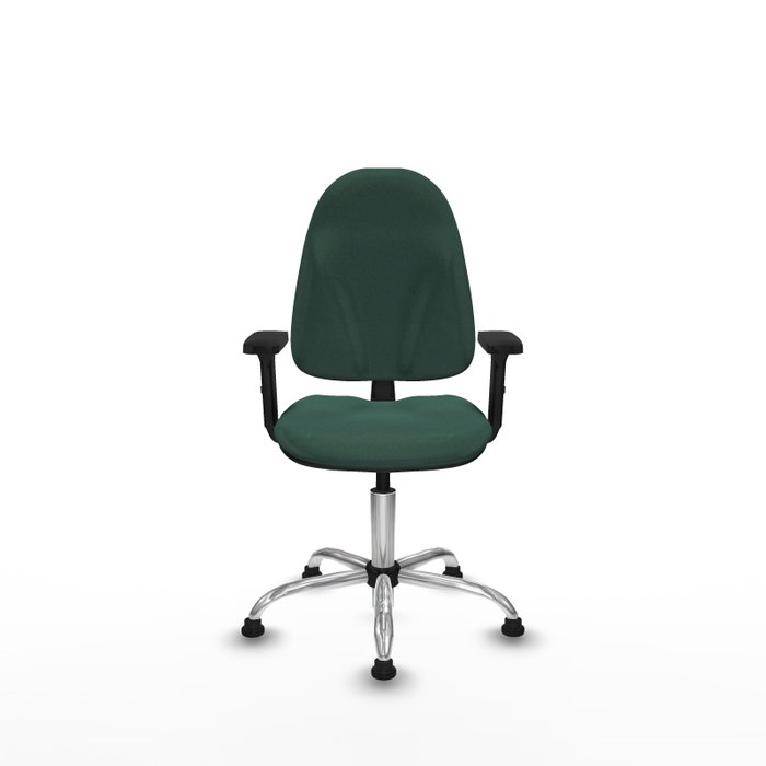PIQUERAS Y CRESPO Silla de oficina Algarra Verde botella con Base cromada y Brazos 2D PIQUERAS Y CRESPO Silla de oficina Algarra Verde botella con Base cromada y Brazos 2D
