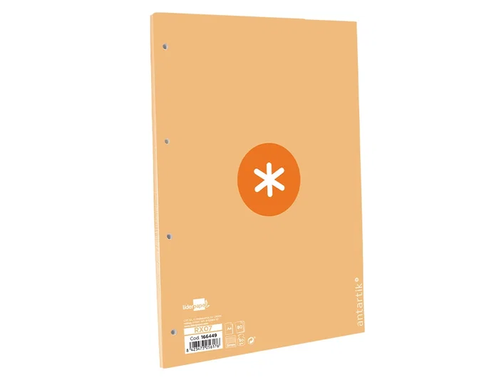 Antartik Recambio A4 80 Hojas 90gr Cuadro 5mm 4 Taladros Color Peach