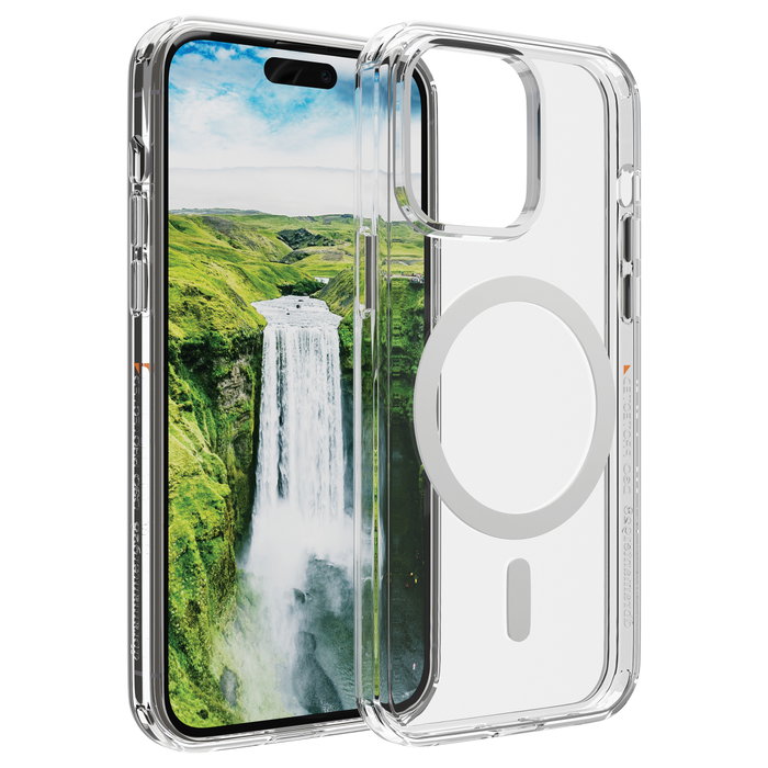 dbramante1928 Iceland Ultra D3O MagSafe para iPhone 15 Pro Max, Transparente/Blanco
