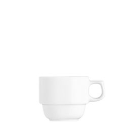 G. Benedikt Praga Taza de café blanca, 10 cl - Colección Praga, apta apilable, 5.5 cm de alto (Set de 6)