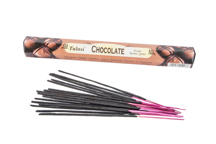 DKD Home Decor Incienso Varilla Chocolate Bambú Madera Set 20 Piezas 4 x 4 x 25 cm