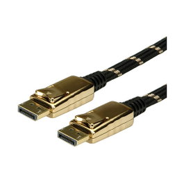 ROLINE GOLD Cable DisplayPort 1 m, DP ST-ST, Negro/Oro, 11.04.5644