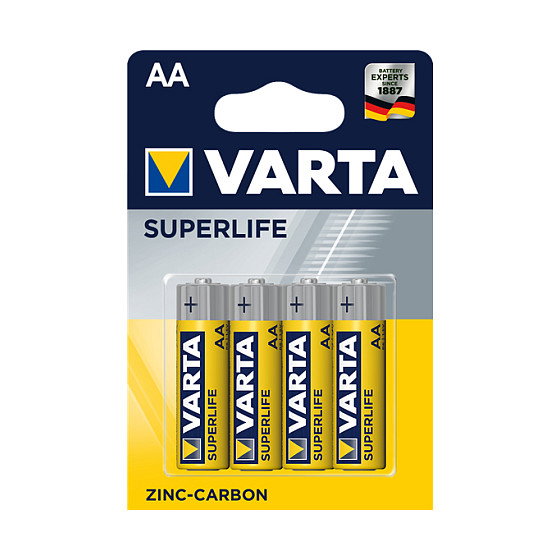 Varta Superlife Pilas AA Zinc-carbono Pack de 4 Varta Superlife Pilas AA Zinc-carbono Pack de 4