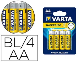 Varta R-06 Pila Salina Superlife AA Blister 4 Unidades