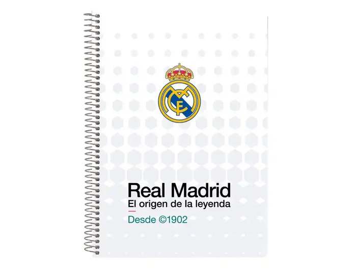 Safta Cuaderno Espiral Cuarto Real Madrid 1 Equipación 26/27 Tapas Extradura Safta Cuaderno Espiral Cuarto Real Madrid 1 Equipación 26/27 Tapas Extradura