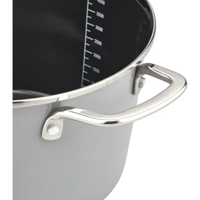GSW GSW4005643190510 Juego de Utensilios de Cocina Stratos 7 Piezas - Acero Esmaltado Gris, Apto para Todo Tipo de Cocinas (Incluida Inducción)