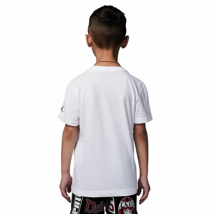Camiseta de Manga Corta Niño Jordan Jdb Mj Brand Photo Ss Crew Blanco
